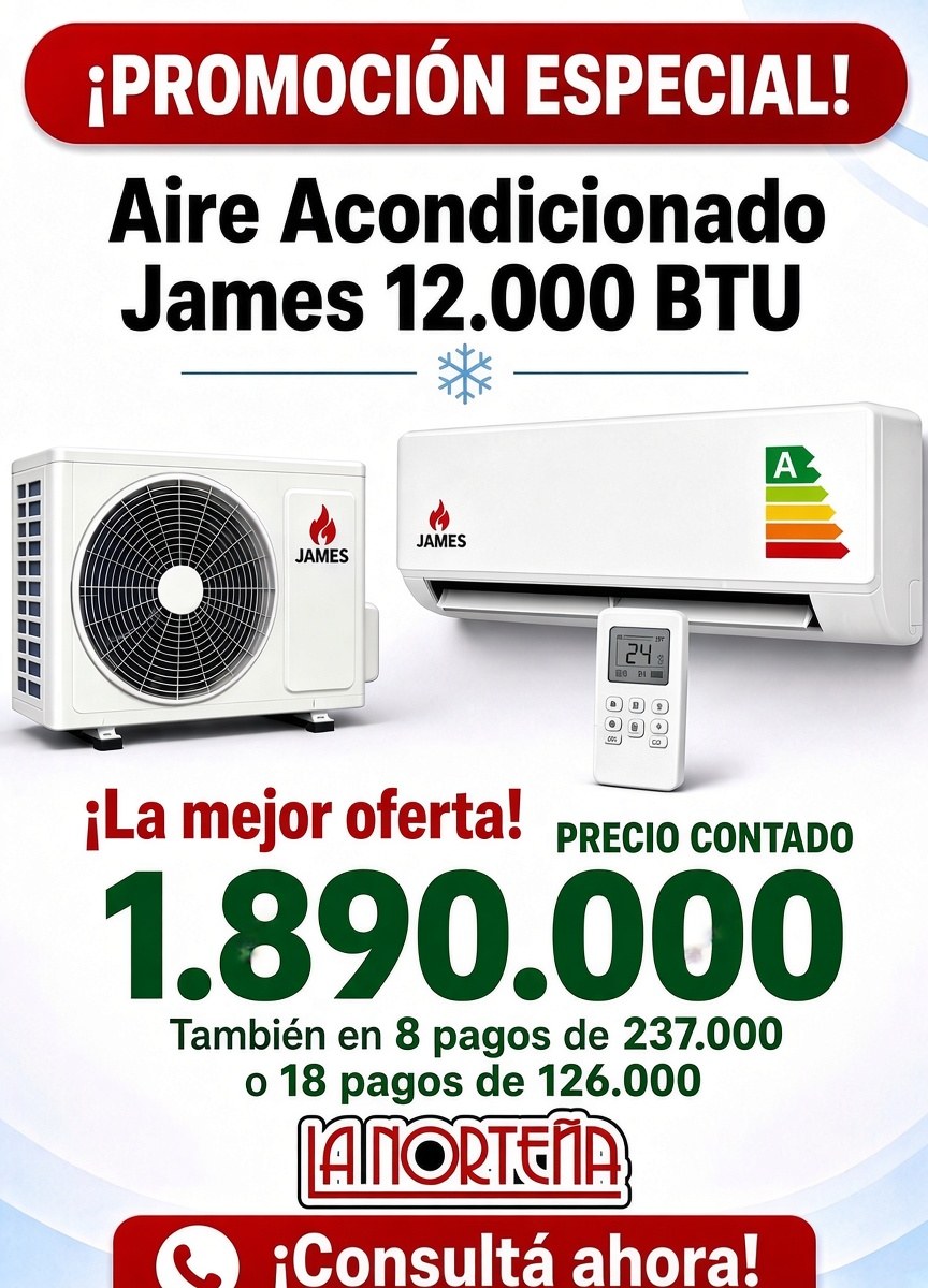 Aire Acondicionado SPLIT MIDAS de 12000BTU a 1.890.000